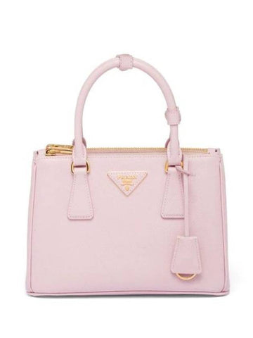 Galleria Saffiano Leather Small Tote Bag Alobster Pink - PRADA - BALAAN 1