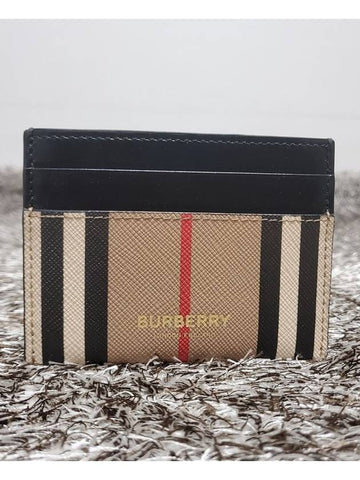 Icon Tripe Canvas Card Wallet - BURBERRY - BALAAN 1