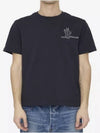 Grenoble Logo Short Sleeve T-Shirt Dark Blue - MONCLER - BALAAN 2