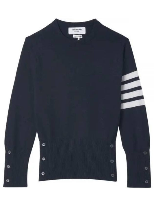 Women's 4 Bar Classic Cashmere Pullover Knit Top Navy - THOM BROWNE - BALAAN 2