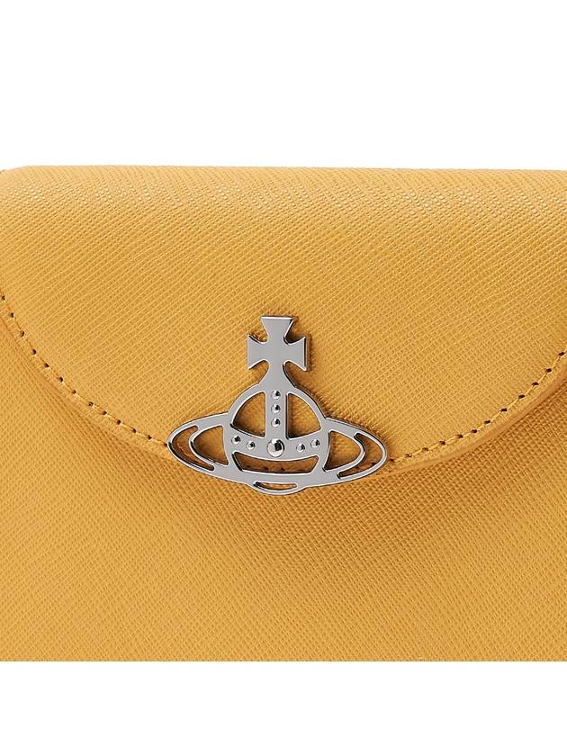 Half Moon Saddle Saffiano Leather Cross Bag Yellow - VIVIENNE WESTWOOD - BALAAN 7