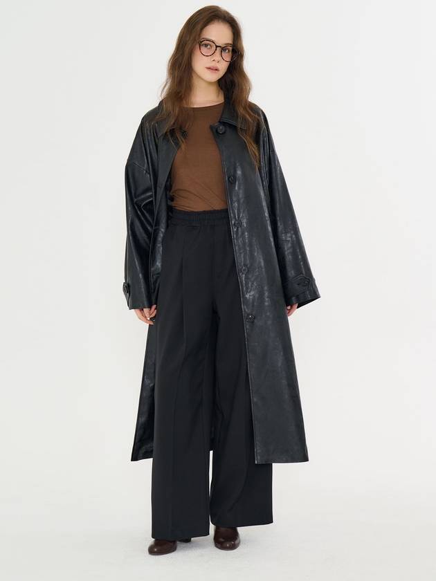 MET eco leather long coat - METAPHER - BALAAN 6