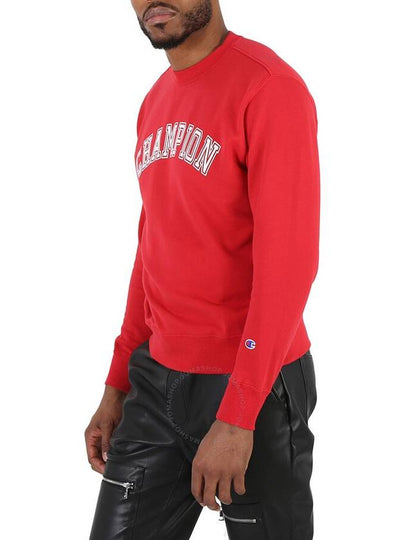 Champion Bright Red French Terry Varsity Crewneck Sweatshirt, Size Small - CHAMPION - BALAAN 2