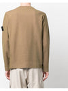 Men's Wappen Patch Crewneck Knit Sweatshirt Dark Beige - STONE ISLAND - BALAAN 3