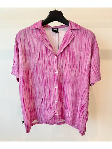 AU Australia ANIMAL Rayon Shirt ST124W1400 Pink WOMENS - STUSSY - BALAAN 1