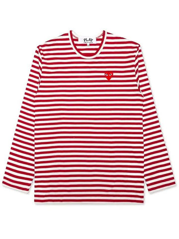 Red Heart Waffen Stripe T Shirt AZ T164 051 4 - COMME DES GARCONS - BALAAN 1