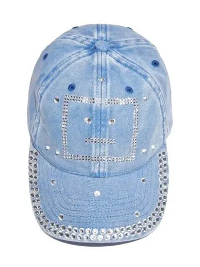 Crystal Face Logo Ball Cap Blue - ACNE STUDIOS - BALAAN 2