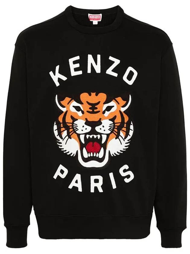 Lucky Tiger Embroidered Sweatshirt Black - KENZO - BALAAN 3