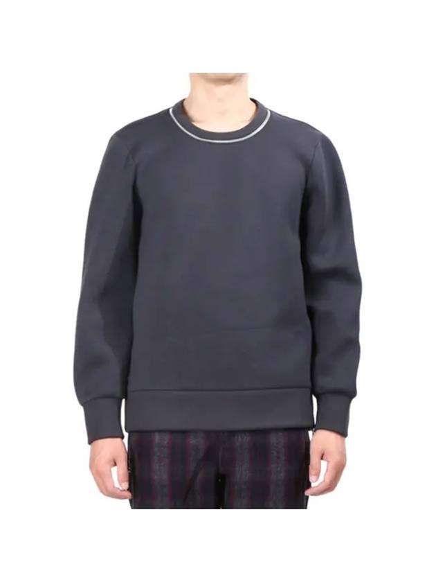 Zipper Round Neoprene Sweatshirt Gray - NEIL BARRETT - BALAAN 1