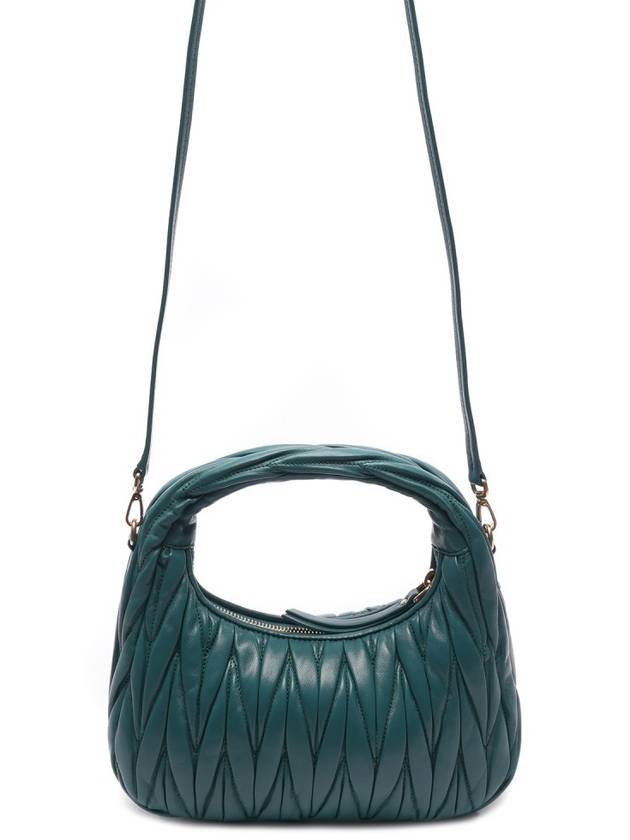 Wander Materasse Nappa Leather Mini Hobo Tote Bag Lagoon Blue - MIU MIU - BALAAN 5