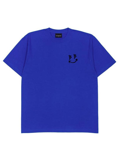 Classic Smile Logo T Shirt Blue - BLACKBLOND - BALAAN 2