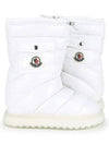 Gaia Logo Patch Pocket Padded Winter Boots White - MONCLER - BALAAN 3