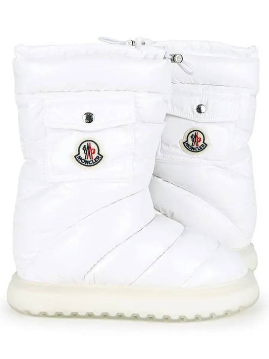 Gaia Logo Patch Pocket Padded Winter Boots White - MONCLER - BALAAN 2