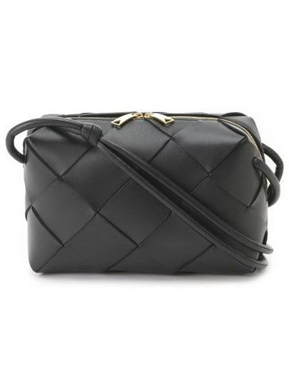 Cassette Intrecciato Small Cross Bag Black - BOTTEGA VENETA - BALAAN 2