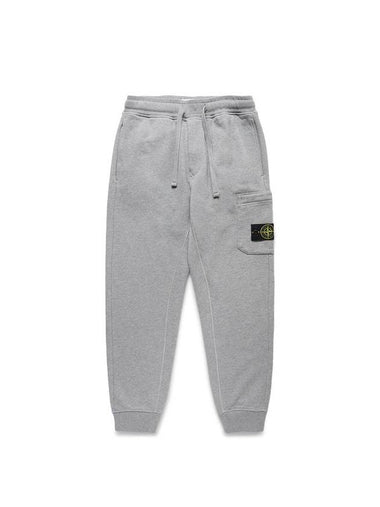 Cotton Fleece Cargo Track Pants Grey - STONE ISLAND - BALAAN 1