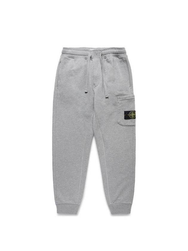 Cotton Fleece Cargo Track Pants Grey - STONE ISLAND - BALAAN 1