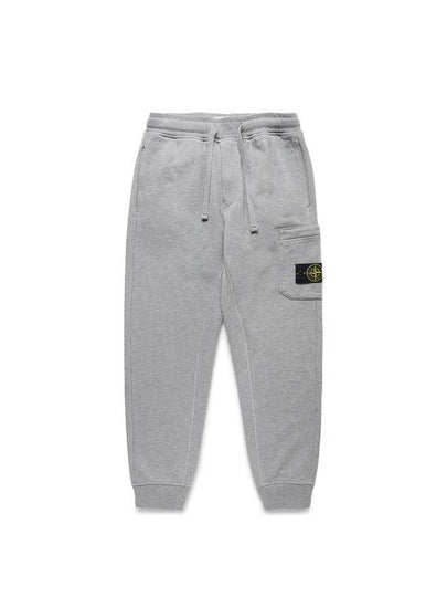 Cotton Fleece Cargo Track Pants Grey - STONE ISLAND - BALAAN 2