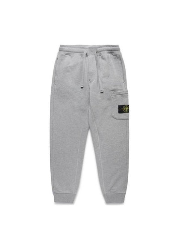 Cotton Fleece Cargo Track Pants Grey - STONE ISLAND - BALAAN 1