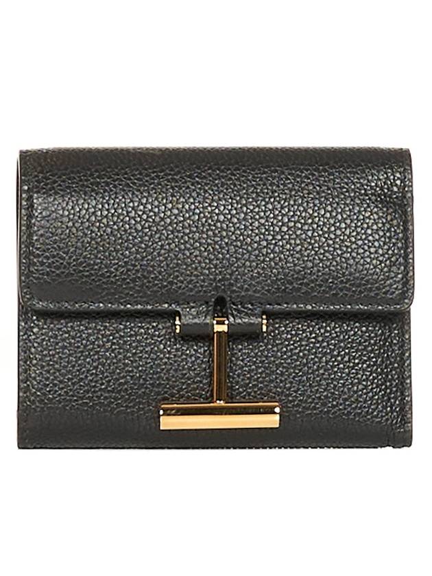 Leather Half Wallet Black - TOM FORD - BALAAN 1