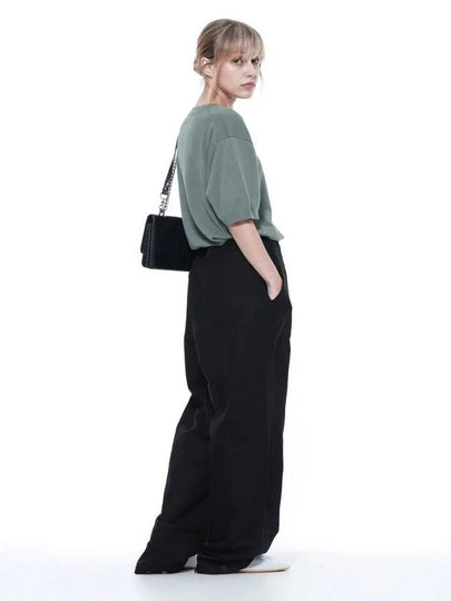 Men s LSSWP BK Linen Slit String Wide Pants Black - CHANCE'S NOI - BALAAN 2