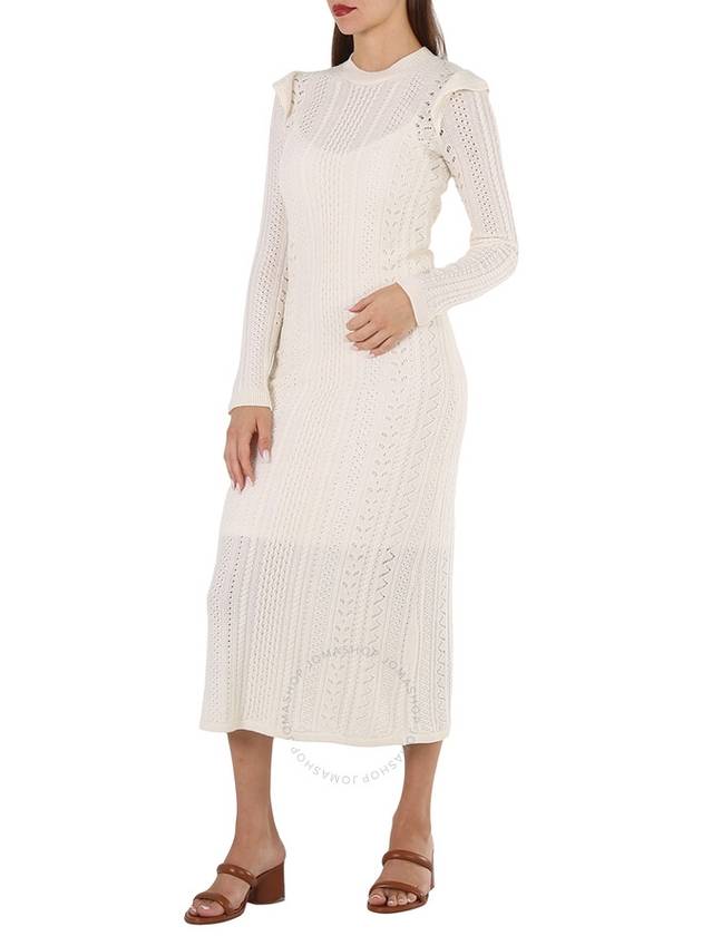 embroidery knit long dress white - CHLOE - BALAAN 3