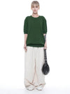 Women s LCRHK GN Linen Cable Round Half Knit Green - CHANCE'S NOI - BALAAN 5