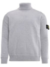 Waffen Patch Cotton Knit Turtleneck Light Grey - STONE ISLAND - BALAAN 1