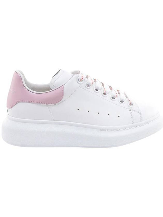 Oversized Pink Tab Low Top Sneakers White - ALEXANDER MCQUEEN - BALAAN.