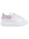 Oversized Pink Tab Low Top Sneakers White - ALEXANDER MCQUEEN - BALAAN 1