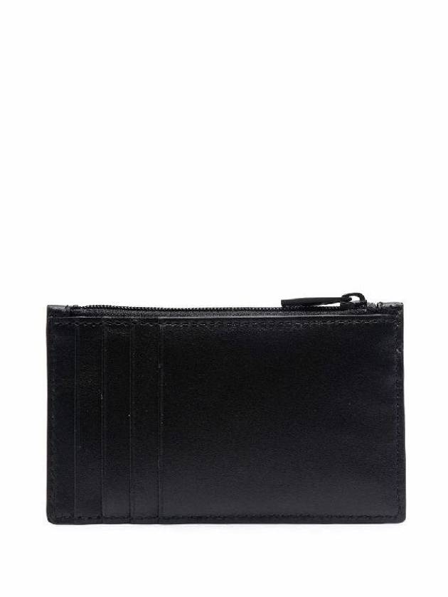 Graffiti Logo Zipper Card Wallet Black - ALEXANDER MCQUEEN - BALAAN 3