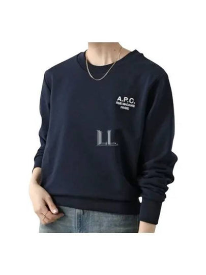 Rue Madame Cotton Sweatshirt Navy - A.P.C. - BALAAN 2