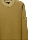 Ghost Piece Cotton Jersey Crew Neck Sweatshirt Dark Beige - STONE ISLAND - BALAAN 4