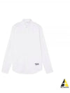 Logo Embroidered Long Sleeve Shirt White - MAISON KITSUNE - BALAAN 2