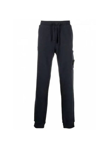 Wappen Patch Cotton Fleece Track Pants Navy - STONE ISLAND - BALAAN 1