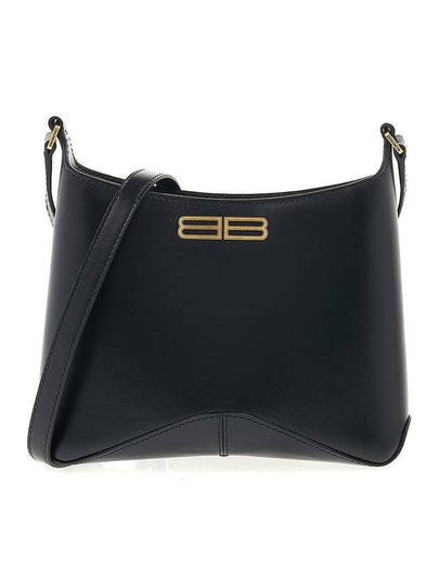 Double B Logo Hobo Shoulder Bag Black - BALENCIAGA - BALAAN 2