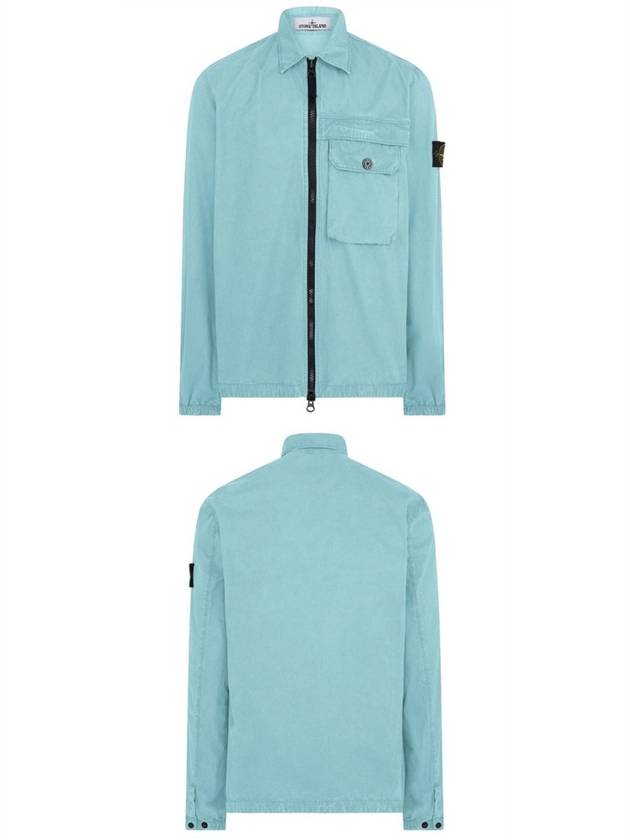 Men's Waffen Pocket Zip-Up Jacket Blue - STONE ISLAND - BALAAN 5