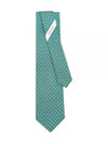 Tetris Print Silk Tie Green - SALVATORE FERRAGAMO - BALAAN 2