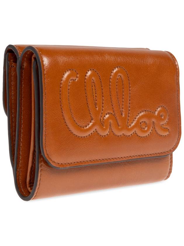 Chloé Leather Wallet, Women's, Brown - CHLOE - BALAAN 4