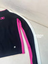 Coconeju CC Logo Long Sleeve Black Pink Wool Knit Top Pullover 36 P74366 - CHANEL - BALAAN 2