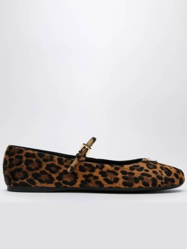 Honey Printed Leather Ballerinas - PRADA - BALAAN 5