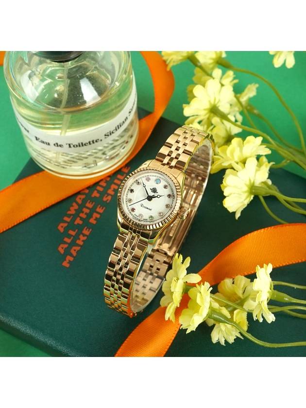 Watch birthstone rose gold antique touch luxury women s metal - ROSEMONT - BALAAN 5