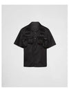 Short Sleeved Re Nylon Shirt Black - PRADA - BALAAN 2