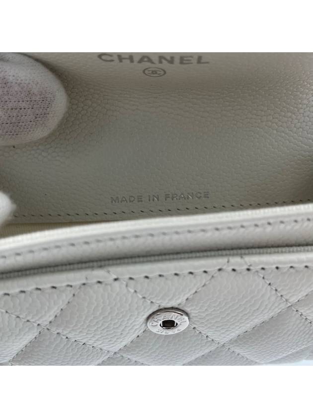 Boy Snap Flap Card Wallet Caviar Ivory A80603 - CHANEL - BALAAN 9