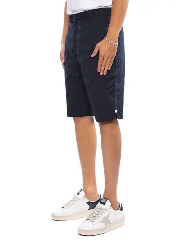 Men's Stitched Chino Shorts Navy - THOM BROWNE - BALAAN 6