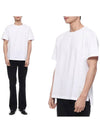 Men's Side Slit Relaxed Short Sleeve T-Shirt White - THOM BROWNE - BALAAN 3