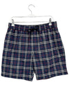 Check Swim Shorts Navy - BURBERRY - BALAAN 2