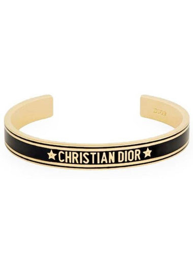 Cord Bangle Bracelet Gold Black - DIOR - BALAAN 1