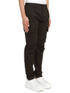 Men's Metropolis Stretch Satin Cargo Straight Pants Black - CP COMPANY - BALAAN 4