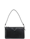 Brushed Leather Mini Bag Black - PRADA - BALAAN.