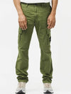 Men's Wappen Patch Slim Cargo Straight Pants Khaki - STONE ISLAND - BALAAN.